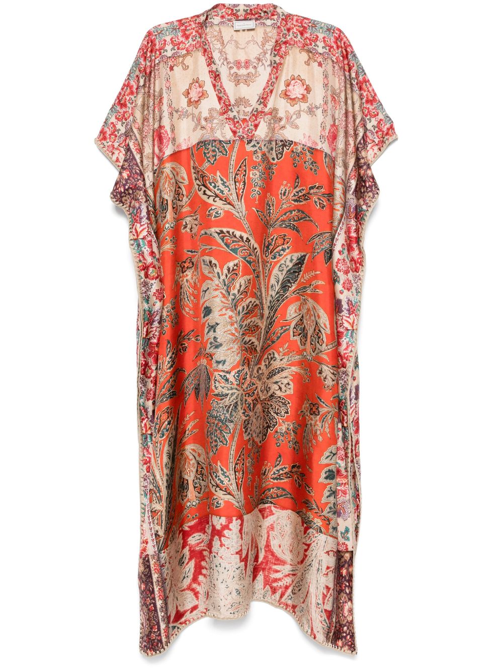 ALOESKL12428101515008 프린트 실크 KAFTAN